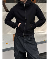 [CROP ITEM] クロップマッスルフィットフードジップアップ(3color)
