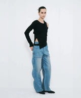 WAVE DENIM PANTS