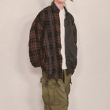 double check deconstructed shirt_brown