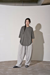 VINTAGE P. DYEING CUT-OUT 1/2 BOX TEE (Khaki)