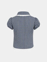 Eira Lace Check Blouse