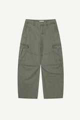 Canvas Cargo Curved Pants