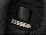 hairy quilting jacket - charcoal