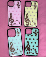 [made] Dot treble clef light mint phone case(glass bumper)