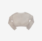 a see-through cropped knitwear