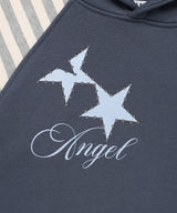 W ANGEL TWIN STAR HOODIE NAVY(CV2FFFM402A)