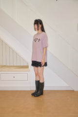 キリハートスカルボクシーTシャツ (PURPLE)