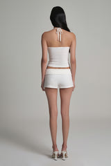 Caramel lace cami top, White