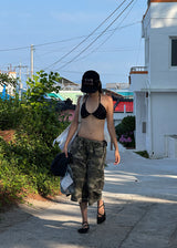ZIPPER CARGO BERMUDA PANTS