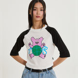 Maltese toy raglan Three-Quarter sleeve T-Shirts