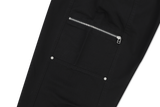 BIKER WASHED WIDE PANTS