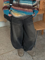 Hoam Balloon Wide Denim Brushed Pants XL