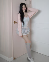 [MADE] Heart-Drop Lace & Cubic Heart Camisole