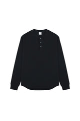 Waffle Henley Long Sleeve Tee