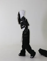 Backless Hooded Zip-Up Sleeveless