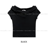 Clothi Solid クロップ ショートスリーブ フーディー