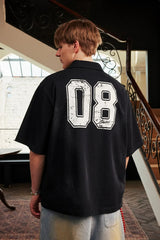 Distressed Badge Wash Polo