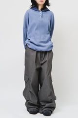 Past Waffled Hooded Top (4color)