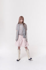 Mini ribbon muffler_gray