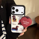 Red Heart Dachshund Magnetic Phone Case