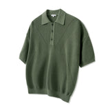 スラッシュパンチングハーフニット[Khaki]