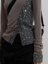 Starcut Jersey Collar Tee / Stone Brown