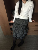 Gotham Check Frill Skirt (2color)