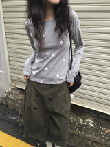 ダブルボタン スカート