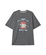APPLE MERRY GO ROUND SHORT-SLEEVE T-SHIRT (DEEP GRAY)