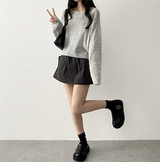 Lipo Pintuck Belt Set Banding Miniskirt