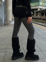 Steel Stud Shorts Belt Set