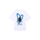 ASCLO ハート＆キャットショートスリーブTシャツ (2color)