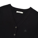 KIRSH PLAIN V NECK SLIM CARDIGAN - BLACK     