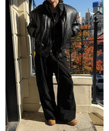 [F/W] Leather padding blouson(2color)