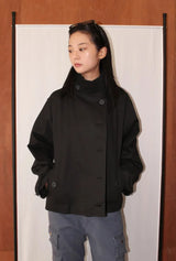 HIGH-NECK BUTTON JACKET