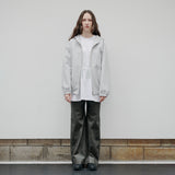 [Unisex] フーディーレオパードジャンパー Grey