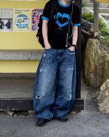 Blue Heart Ringer T-Shirt