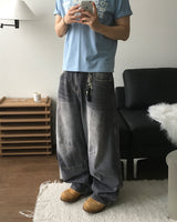 ムードグレーデニムパンツ