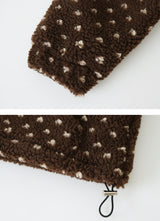 #Bear Dot Boa Fleece 2WAY Hood Jumper (3color)
