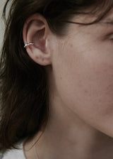 [925 silver] Deux.silver.90 / bambou earcuff (silver)