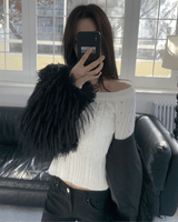 Winter Halo Long Hair Collar Fur Jacket