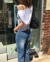 Lowrise rosy bootscut denim pants
