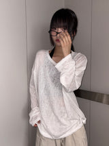 Blooming Loose Sun-Protection Knit Top 5color