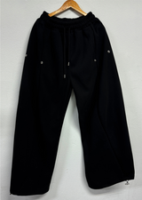 FLEECE❤SNAP POINT BALLOON TRAINING PANTS💚🩷🧸🩶🖤6COLOR