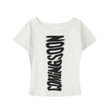 ウェンディ レース ワンショルダー Tシャツ