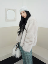 Snow White No Collar Fur Jacket
