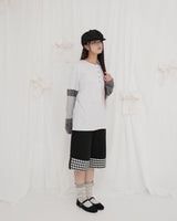 DOT STRIPE HENLEY NECK LONG SLEEVE 