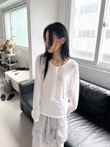 ヘンリーボタンロングトップ