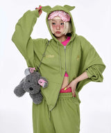 [Basic] Wing Hoodie Green