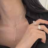 [92.5 silver] ティアドロップネックレス